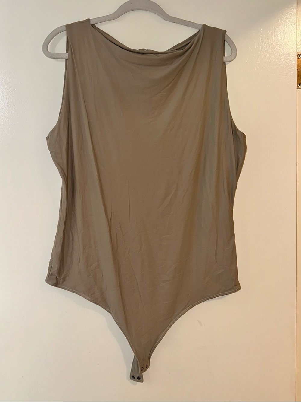 Abercrombie & Fitch taupe sleeveless bodysuit